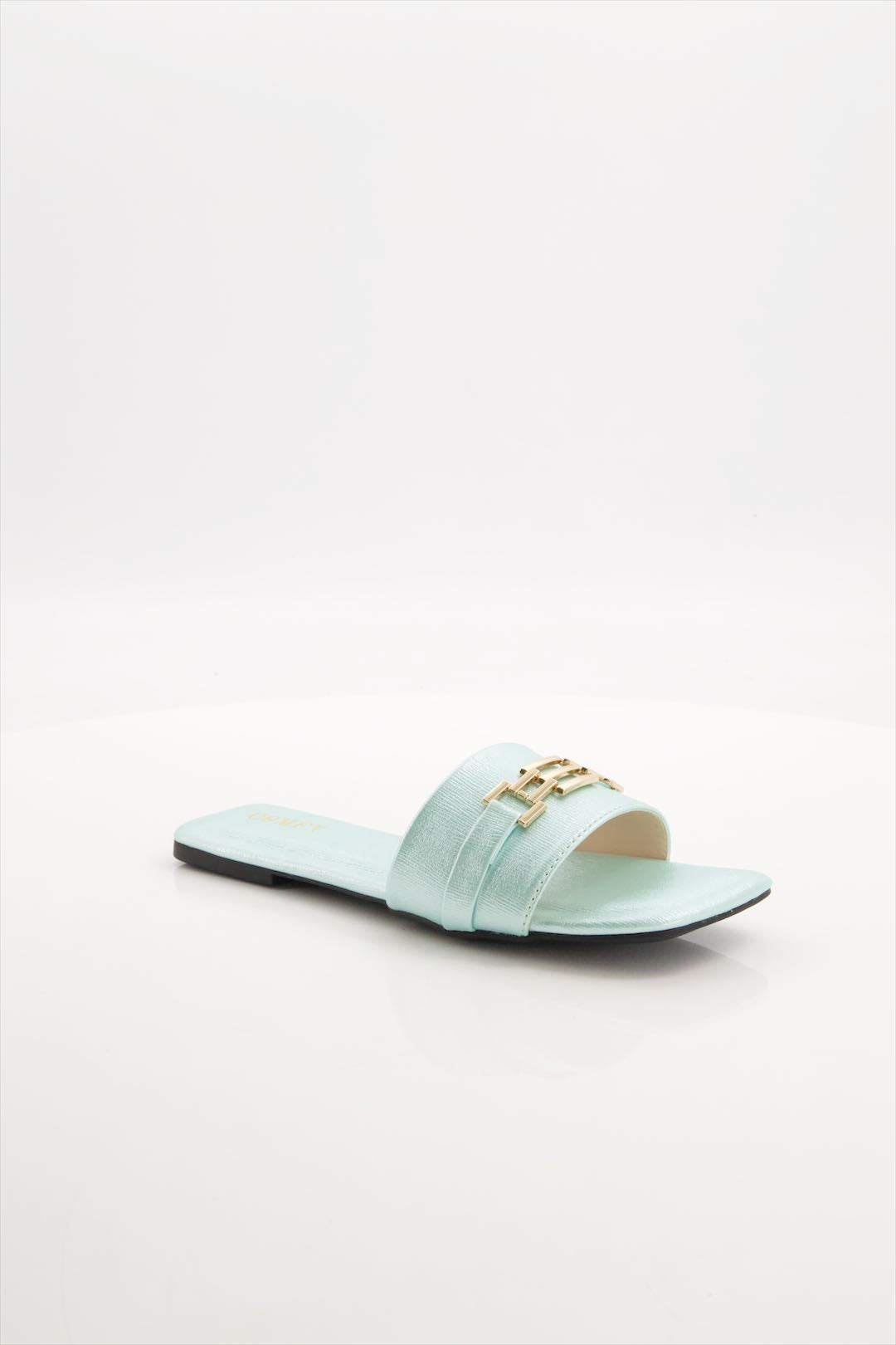 Elegant Synthetic Leather Party wear Flat Slippers (105)