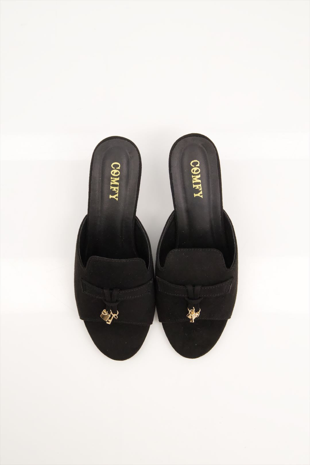 Elegant Synthetic Leather Open Heel Slippers