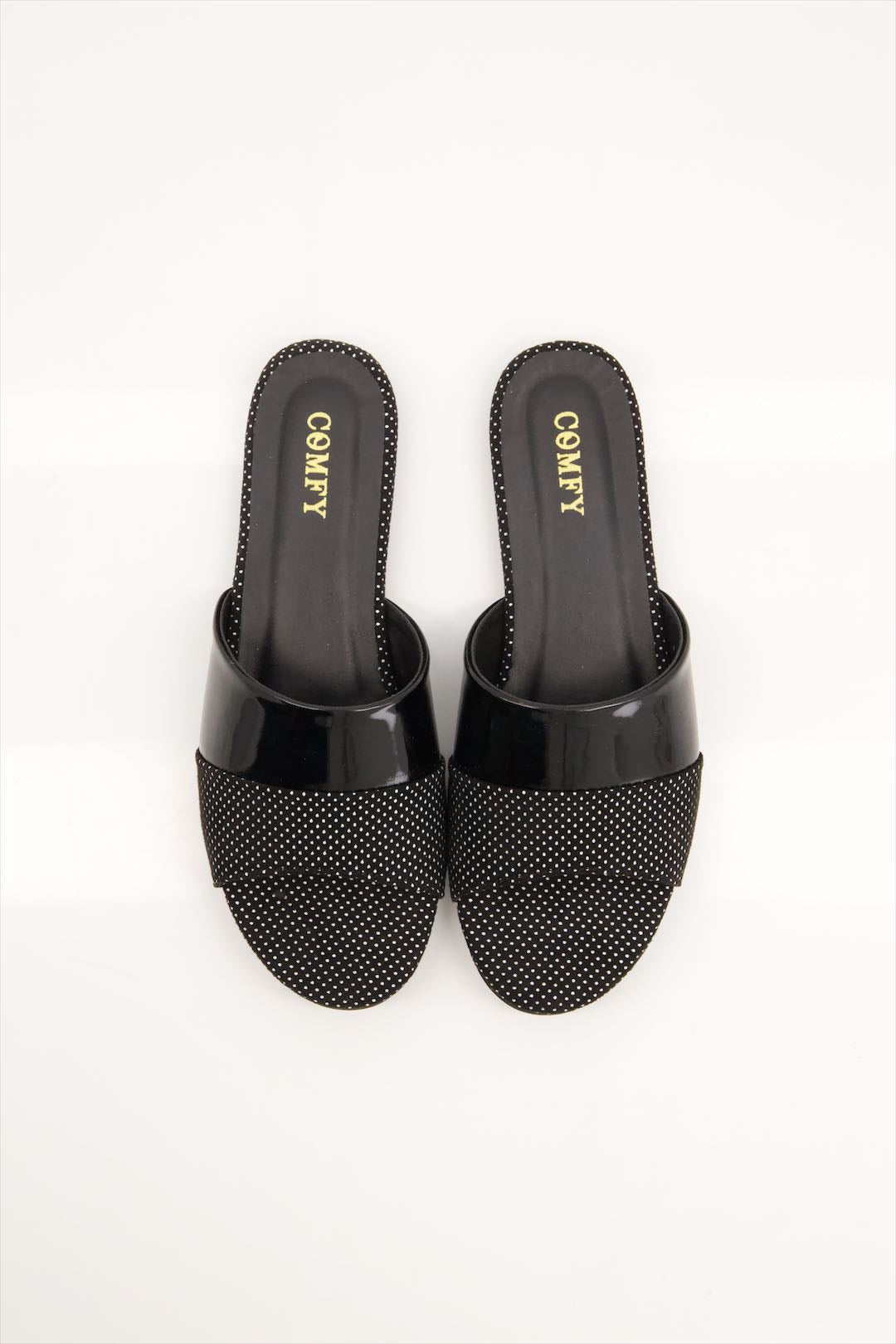 Elegant Synthetic Leather Flat Slippers (112)